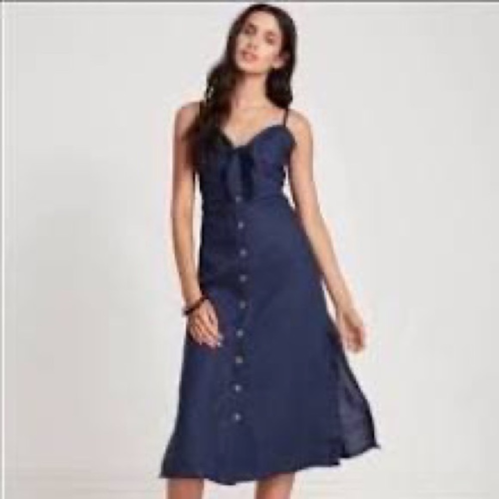 FAITHFUL THE BRAND Charlotte Linen Midi Dress 6/M